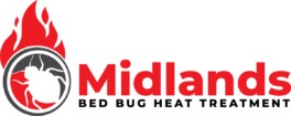 Close-up of Midlands Bed Bug Heat Treatment logo